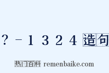 ？-1324造句是什么意思的图片